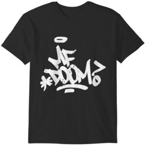 MF Doom Signature Hip Hop Rapper T-Shirt Doom Mask Graphic Fan Tee 05